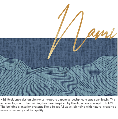 Nami means wave in the Japanese design philosophy applied to H&S Residence
